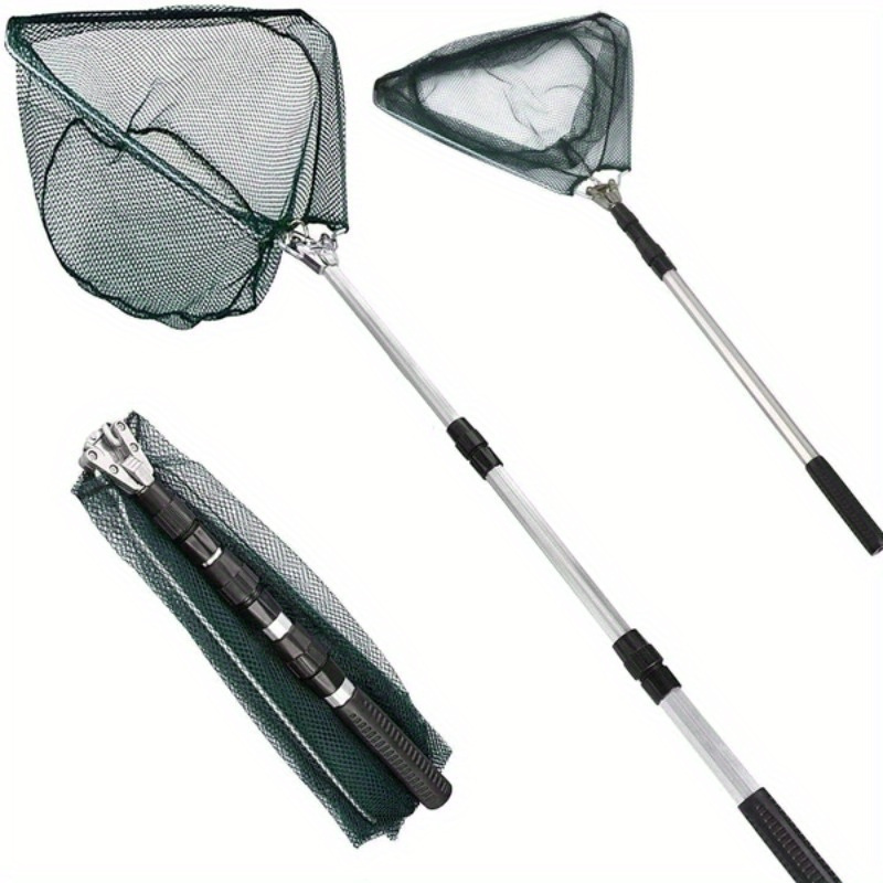 Landing Net Telescopic - Épuisette de pêche triangulaire pliable avec