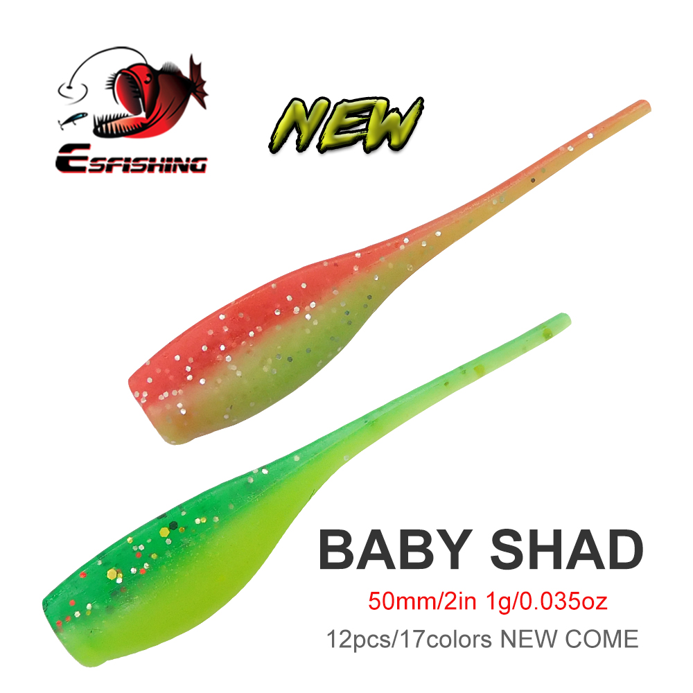 Fishing Equipment Ebay - ESFISHING Baby Shad 50mm Leurre Souple