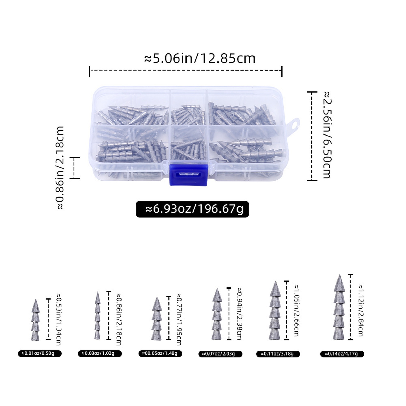 Kit de 100 poids à ongles en t - Tungsten Sinkers avis et prix