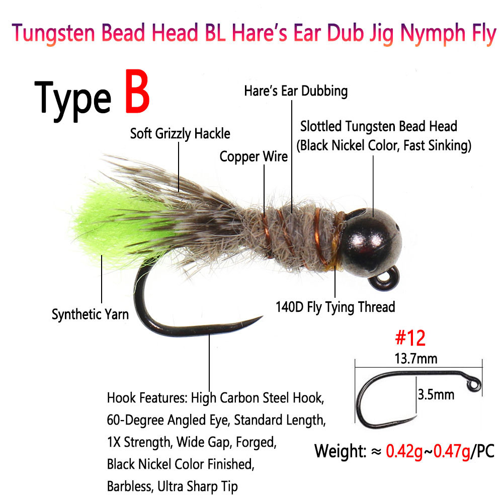 Bimoo 4PCS Tungsten Bead Head  - Fishing Equipment Europe avis et prix